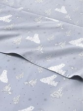 King Polar Bears Sheet Set - Holiday Christmas Pattern Bedding - Deep Pockets