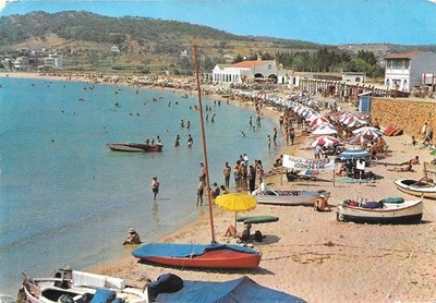 La Costa Brava Postcards. San Feliu De Guixols. San Pol Beach (60s)