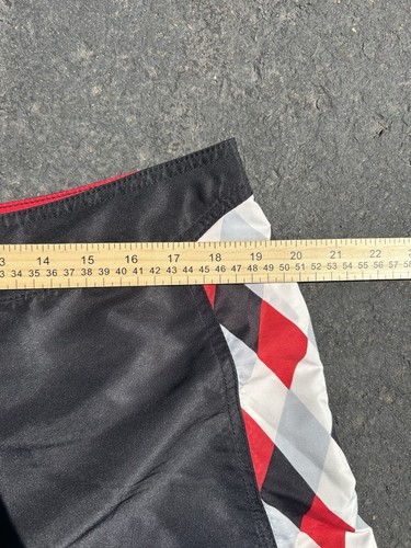 Vintage Quiksilver Boardshorts Surf Trunk 36 Nylon 80s 90s Red & Black Rare - Picture 12 of 13