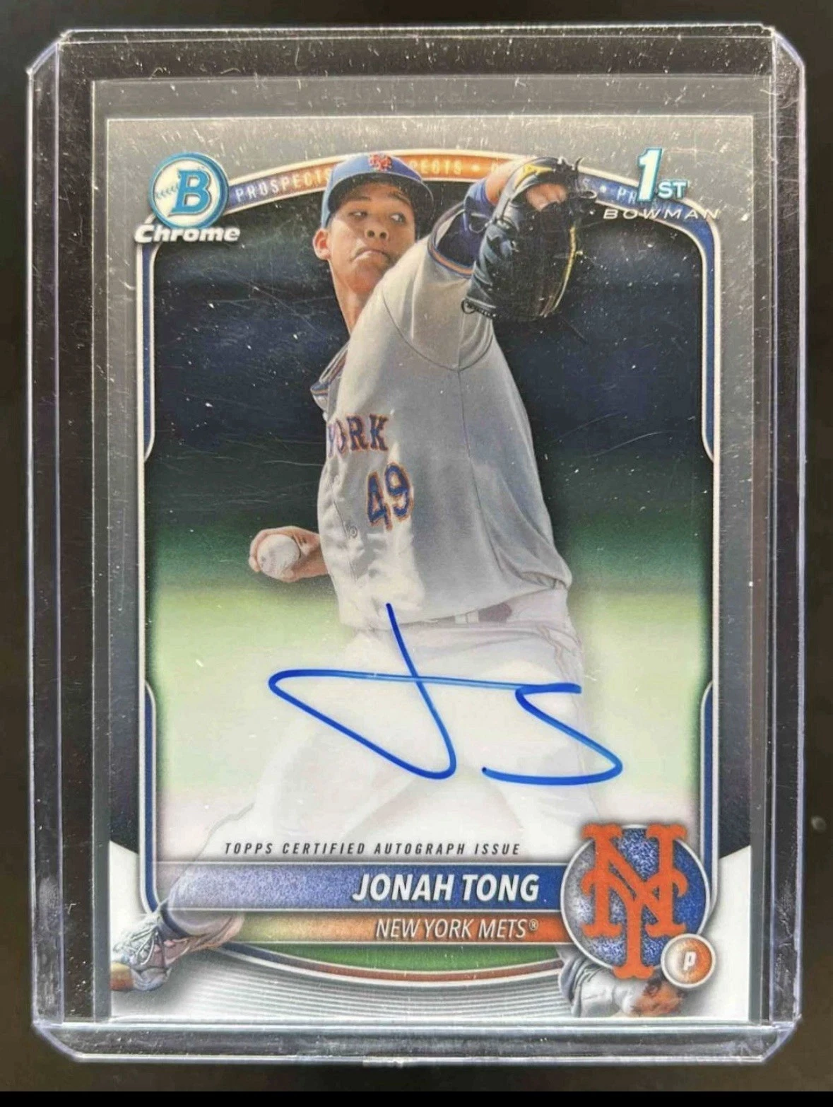 2025 Bowman Jonah Tong Chrome Auto (RC) CPA-JTO New York Mets Rookie
