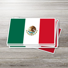 100 Mexico Flag Stickers 3x1.8 Wholesale Lot Bandera de M xico Vinyl Decal UV
