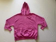 Nike Women's Pink Pullover Hoodie Plus Size 1X Fleece Hooded Pockets