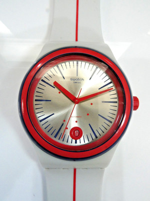 EINE HERVORRAGENDE SWATCH UHR VON 2017 ''SISTEM ARLEQUIN'' SUTW402 TOP ZUSTAND