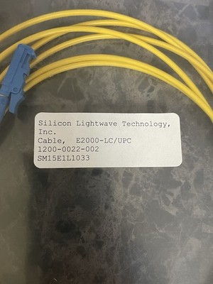 E2000 to LC Fiber Optic Cable 10ft Singlemode SM Silicon Lightwave
