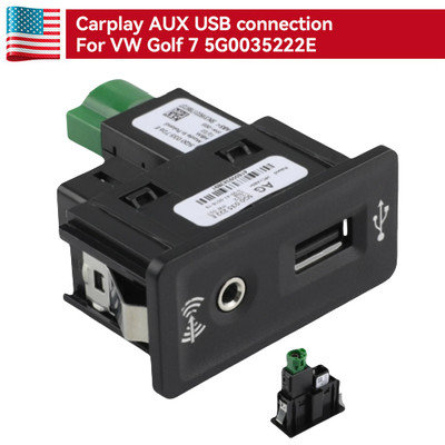OEM MIB2 CarPlay MDI USB AUX Switch Control AMI Socket Adapter For VW Golf 7 7.5