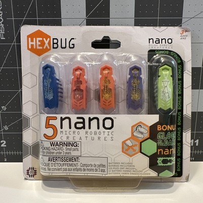 NEW in Box Hexbug Nano Micro Robotic Creatures 5-Pack w/Glow In the Dark 2013