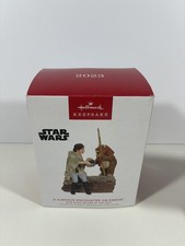 Hallmark Keepsake Ornament Star Wars Curious Encounter in Endor 2023 Leia Wicket