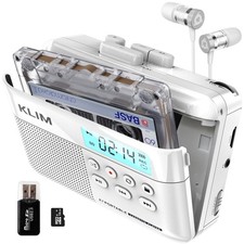 KLIM K7 Cassette Tape Player - to MP3 Converter - Portable - White