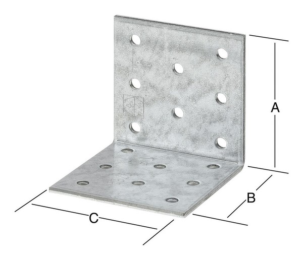 Vormann Lochplattenwinkel 80 X 80 X 80 Mm Sendzimirverzinkt, Ce - 70941000-image