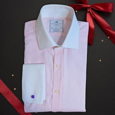 Hawes & Curtis Pink Twill