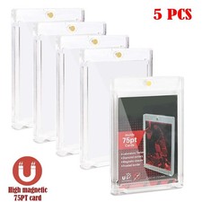 5Pcs Magnetic Card Holders For 75Pt Trading Cards Baseball Card Case Protectors