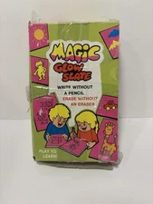 Vintage Magic Glow Slate Box of 29 Write and Erase Boards Toy
