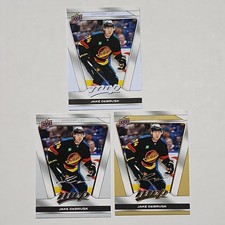 (3) card Jake DeBrusk #10 2025-26 Upper Deck MVP Lot base Silver Gold Script