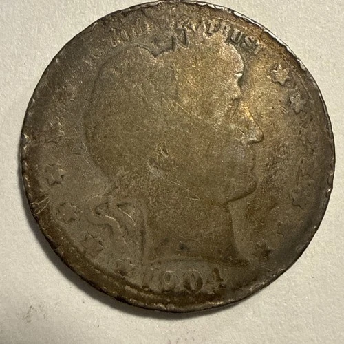 1904 Barber Quarter – Circulated – 90% Silver