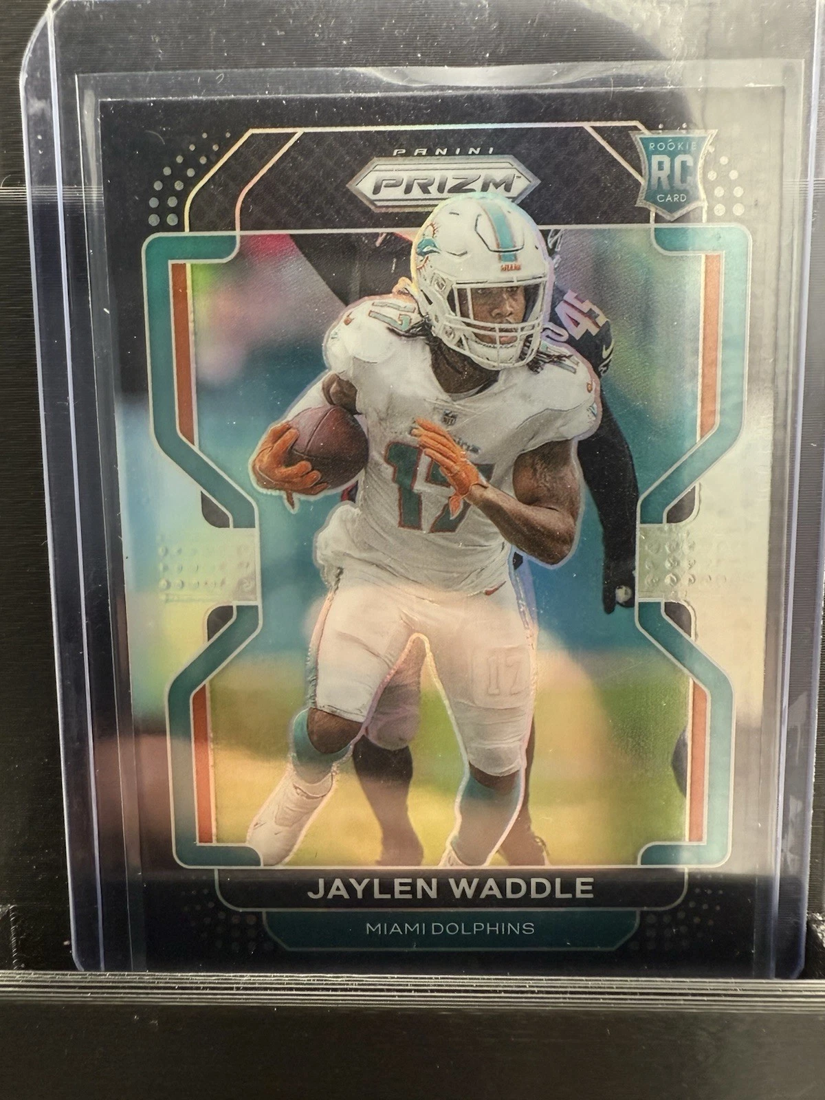 2021 Panini Chronicles - Prizm Black Jaylen Waddle #PB-10 Silver Prizm (RC)