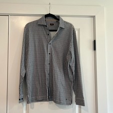 Left Coast Tee Men's Button Down Plaid Shirt 100 Cotton Size Medium