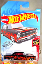 2019 Hot Wheels 143 Hw Flames 710 66 Chevy Nova Black Wchrome 5 Spoke Wheels 2019 Hot Wheels 143 Hw Flames 710 66 Chevy Nova Black Wchrome 5 Spoke Wheels