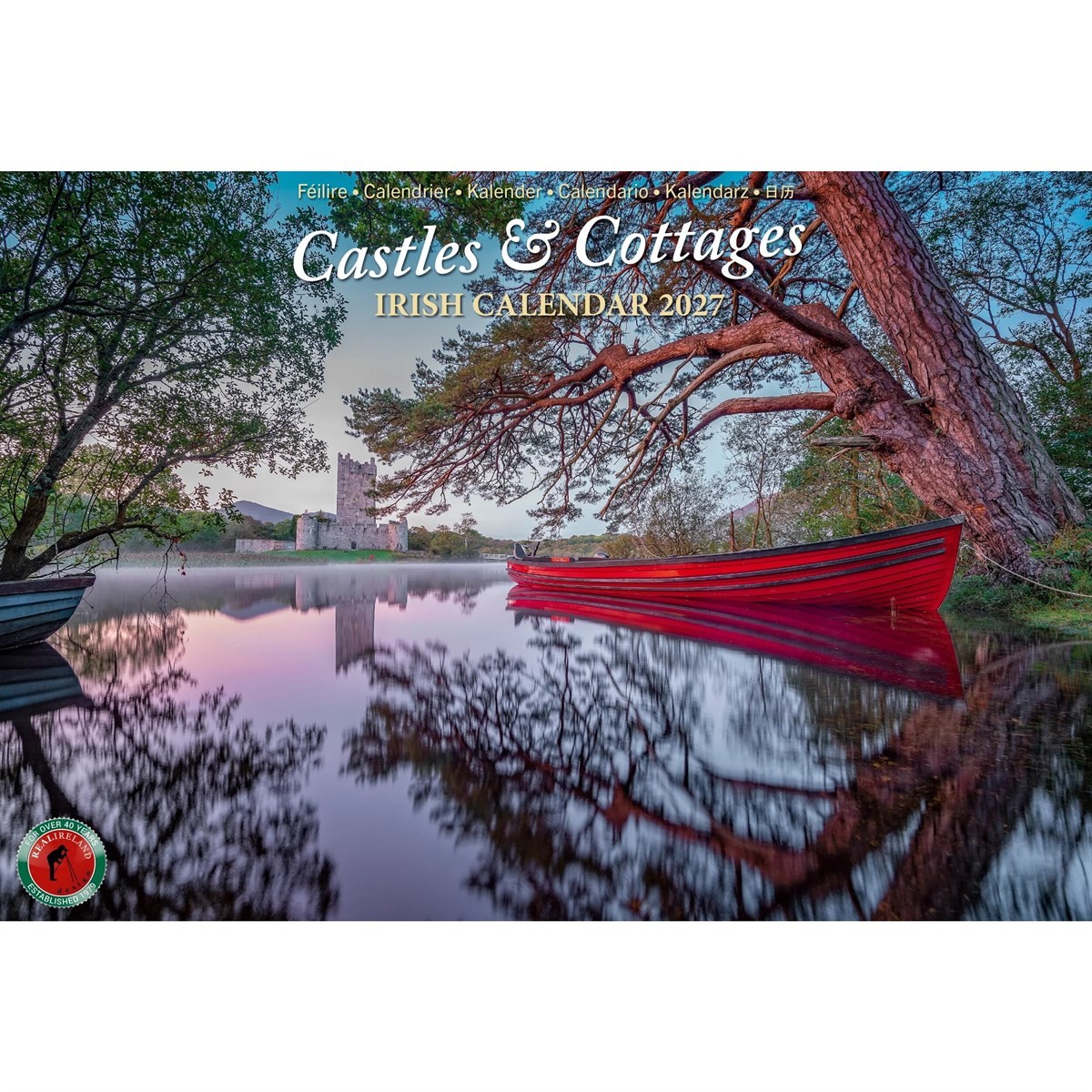 Castles & Cottages Ireland A4 Calendar 2027, Wall Calendars, Month To View, Gift