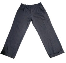 Vintage Meeting Street Men's Worsted Wool Dress Pants Gray Herringbone 34x30