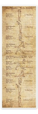 Poster Surya Namaskar (Sonnengruß) - Sharma Satyakam