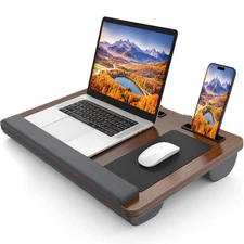 Laptop Lap Desk, Portable Large Laptop Desk for Bed, Up to 17 in Lap Table wi...