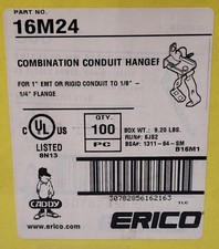 Lot of 99 CADDY 16M24 1" EMT/Rigid to 1/8"-1/4" Flange Combination Conduit Clip
