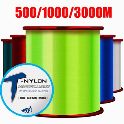 3000m Fishing Line 3LB-35LB Fluorocarbon Coating Carbon Surface Nylon Line