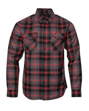 DIXXON x Holley EFI Limited Edition Flannel Men's Gray Red Black Plaid