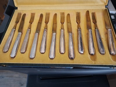 Vintage Haushalt 1847 Rogers Bros - Metall versilbert 12 Teile