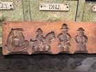 1920's Farmhouse Carved Rustic Wood BUTTER MOLD Primitive Sailboat Farmers Horse — photo 8