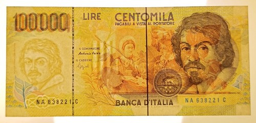 100000 lire Caravaggio 2° Type Letter A 12/05/1994 Qspl - Picture 3 of 3