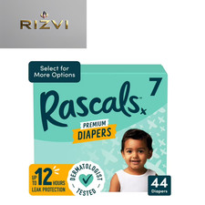 Rascals Premium Absorbent Baby Diapers Size 7, 44 Count