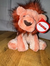 GUND Cozys Collection Lion Stuffed Plush 10" Red Orange Fur Soft 6058947 NWT