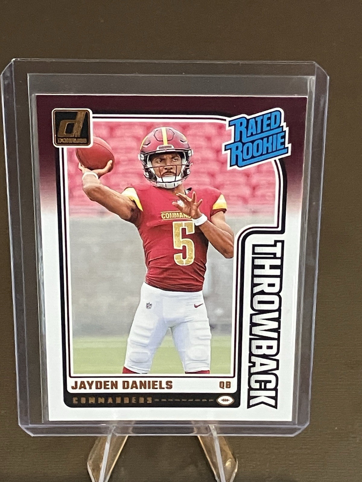 2024 Panini Donruss Football Rated Rookie Throwback Jayden Daniels #43 RC