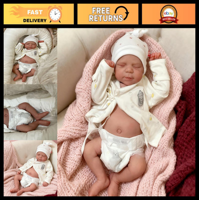 18'' Full Body Silicone Reborn Baby Doll Toy Set - Realistic Newborn for Kids