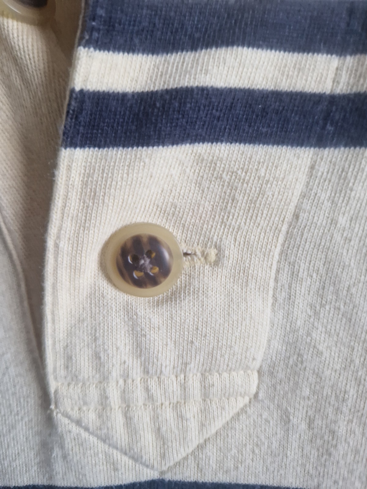 Cutter & Buck Golf Polo Shirt Mens Large Yellow Blue Stripes Cotton