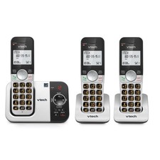 VTech VG232-3 Cordless Phone 3 Handset Answering Machine Big Button CID