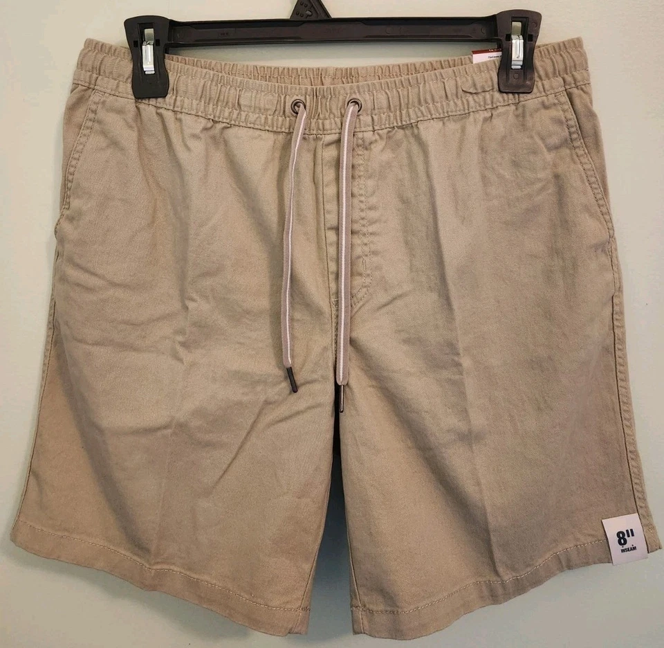 George Mens MEDIUM 32-34 LOT OF 2 Stretch Waist Pull On Shorts KHAKI GRAY #21425 - Image 4 of 4