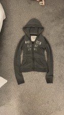 Abercrombie and Fitch Grey Zip-Up Hoodie Size Small