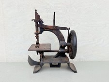 Antique c1900 Cast Iron Muller Model 10 Sewing Machine Toy Germany Hand Crank
