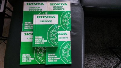 5x Original HONDA CB 900 F Bol d`Or Werkstatthandbücher Grundwerk + 4x Nachträge