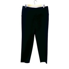 St. John Cavier Woman's Black Jennifer Pleated Straight-Leg Pants Size 10 NWT