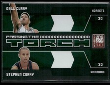 2009-10 Donruss Elite #10 Dell Curry / Stephen Curry Passing the Torch Green