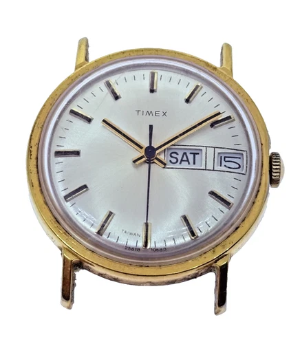 TIMEX MARLIN DAY/DATE 35MM MENS VINTAGE WRIST WATCH RUNNING 25618-10680