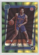 2021 Panini Donruss Rated Rookie Holo Green & Yellow Laser Cade Cunningham 11r1