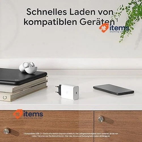 Google Pixel 30 - W USB C Caricabatterie Con Cavo Bianco Sync Cavi - Immagine 2 di 4