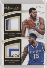 2015 Immaculate Collegiate Combos Prime 20/25 Karl-Anthony Towns Rookie RC 1y8