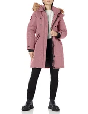 Canada Weather Gear Women Heavyweight Long Parka Jacket Pink Haze X-Large