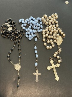 Lot Of 3 Vintage Catholic Prayer Beads