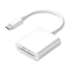 USB C Dual Slot SD Card Reader with MicroSD Support Type C Memory Card Adapter